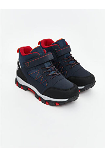 LC Waikiki Navy Blue Boy's Boots with Laces and Velcro
