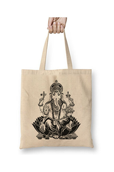 Toyaso Trimurti Hinduism Indian Mythology White Tote Bag Long Handle Shopping...
