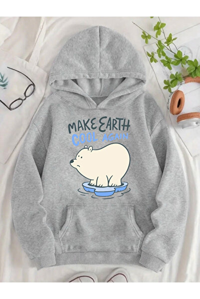 Rayan & Hoor Style Special Printed white Oversized hooded sweatshirt hoodie