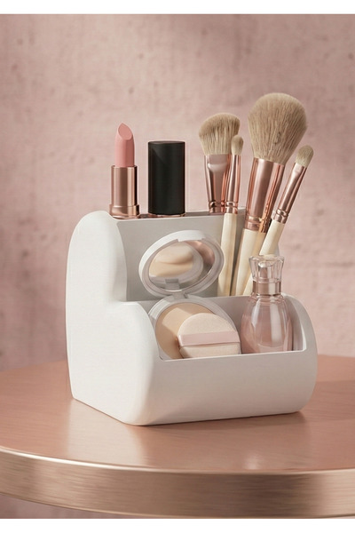 ENG.CO Horizontal Heart-Shaped Divided Makeup Table Organizer