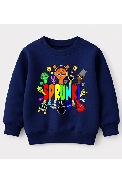Efendioğlu Design Sweatshirt Spunki̇ Printed Cotton Children's Sweatshirt