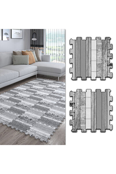 BEYDEX 12 parça yapboz halı 31x31 ölçü onlarca desen 16mm yükseklik ısı-ses y...