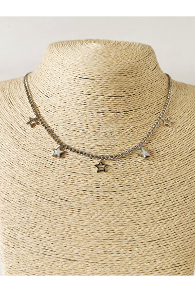 Halley Concept Star Detailed Steel Chain Necklace