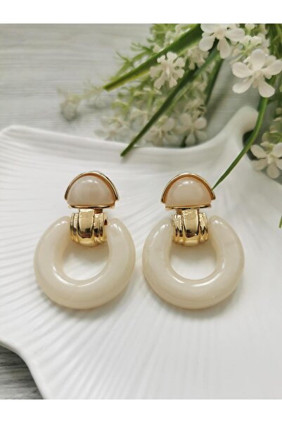 Halley Concept أقراط دائرية من إكرو فينتاج بتفاصيل ذهبية