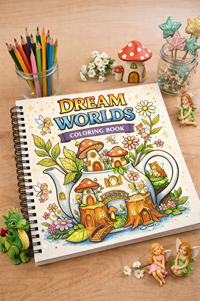Z&R CRAFT Dream Worlds Coloring Book / Fantastik Boyama Kitabı - Yetişkin ve ...