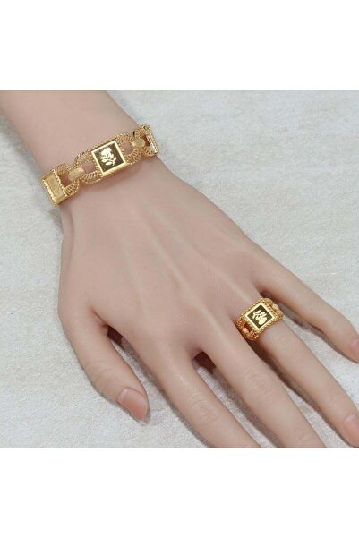 Generic اسوراه سبائك مربعة بديل الذهب - مقاس مقاس صغير [17]