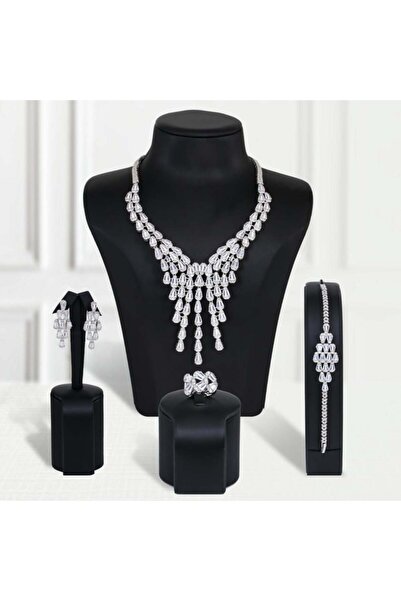 Generic طقم بديل الذهب شلال الفخامة لايسبب الحساسيه