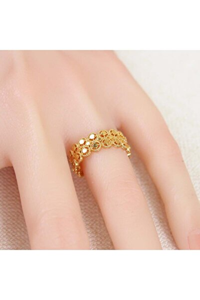 Generic خاتم بديل الذهب دوائر الأناقة - مقاس 7