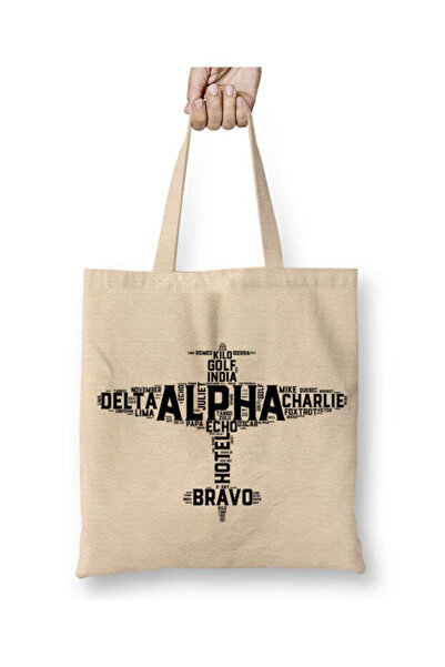 Toyaso Aviation Alphabet Pilot Stewardess Tote Bag Shopping Bag Beach Bag