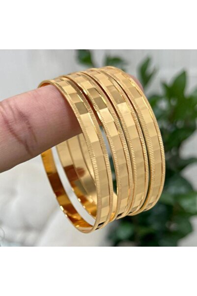 Generic 4 gold-plated bangles, 4 pieces - size 16