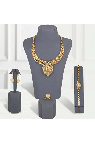 Generic طقم اوراق السنابل بديل الذهب