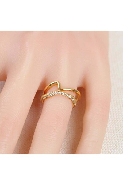 Generic خاتم بديل الذهب المفتوح بأحجار زركون - مقاس يأتي الخاتم مفتوح من الخل...