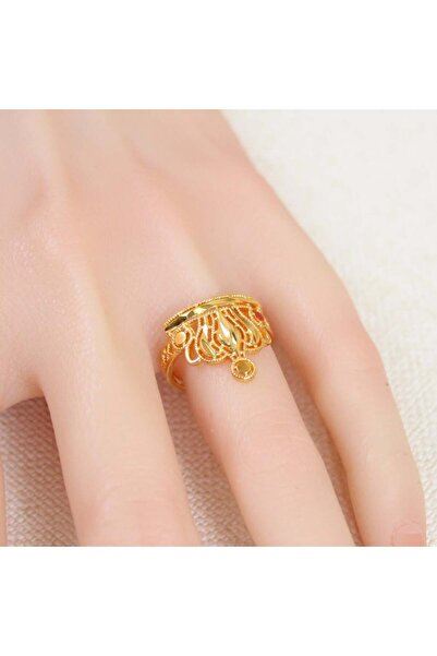 Generic خاتم بديل الذهب تاج لايسبب الحساسيه - مقاس يأتي الخاتم مفتوح من الخلف...