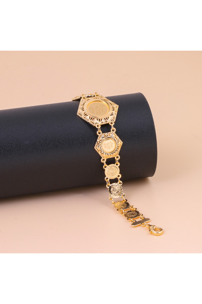 Generic أسورة بديل الذهب لمسات شرقية لايسبب الحساسيه