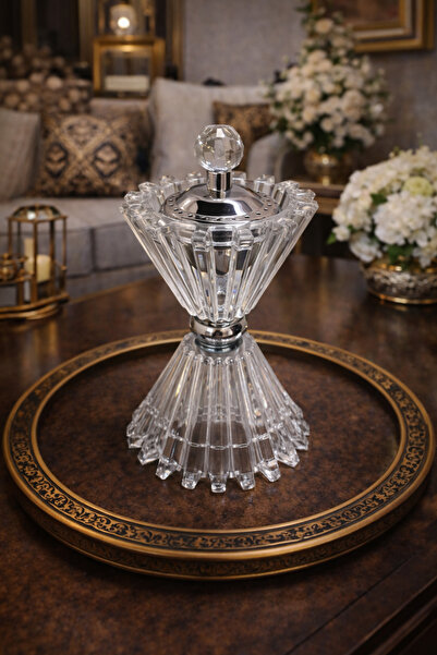 Generic A luxurious crystal incense burner with a modern touch – an elegant c...