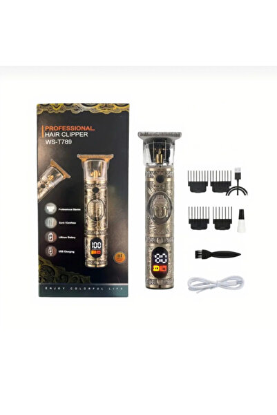 AMRIS 15 cm hair clipper with LED digital display and USB accessories