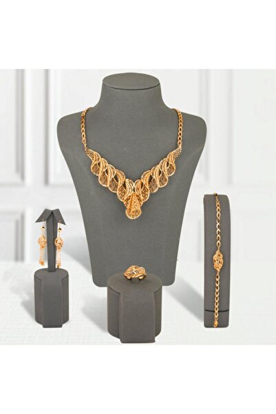 Generic طقم بديل الذهب أمواج الذهب لايسبب الحساسيه