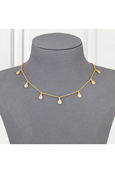 Generic شوكر بديل الذهب دمعة الكرستال