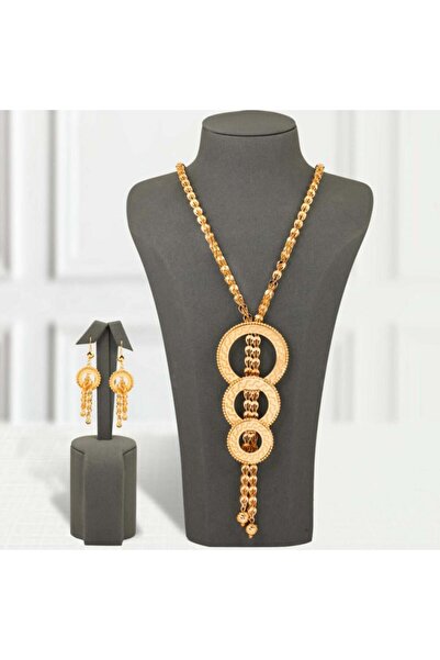 Generic عقد بديل الذهب دائري فخم لايسبب الحساسيه