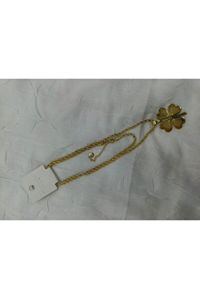 Çelik Gonca Figür Kolye