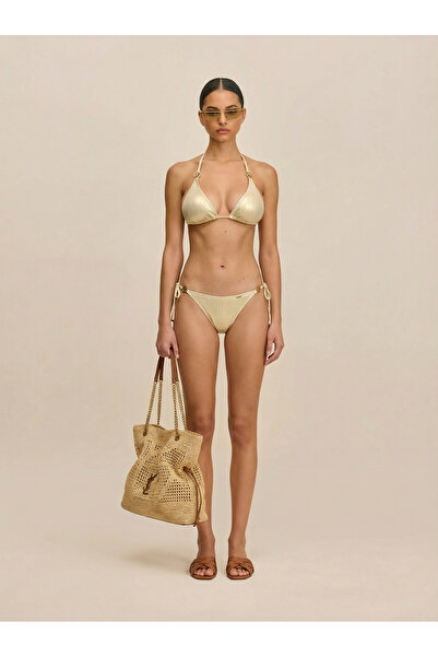 ATAF Basic Beach Bikini Bottom Shiny Golden M