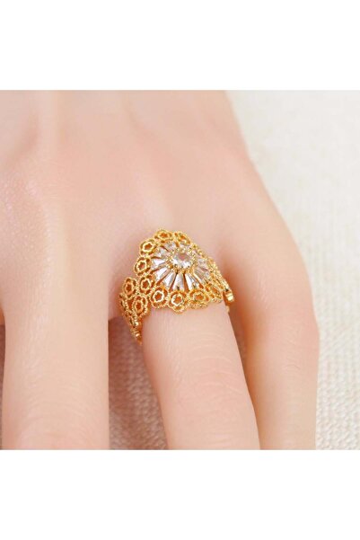 Generic خاتم بديل الذهب شعاع التاج - مقاس يأتي الخاتم مفتوح من الخلف يناسب جم...