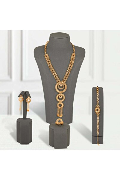 Generic طقم بديل الذهب الدوائر الملكية لايسبب الحساسيه