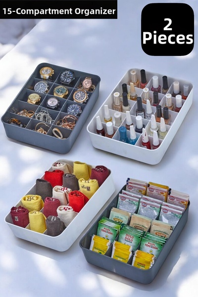 CocoVia (2 ΤΕΜ) Κομψή οργάνωση 15 διαμερισμάτων |   Συρτάρι Κάλτσες Κοσμήματα...