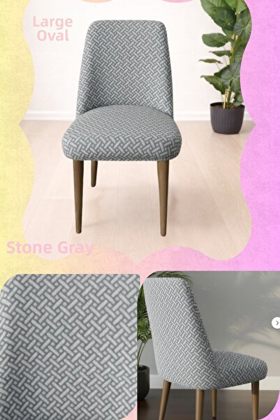 Uy Style Large Oval Chair Cover, Lycra, Flexible Oval Chair Cover with Brick ...