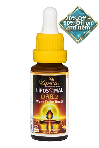 Kiperin فيتامينات ليبوسومية د3 ك2 (MK4 وMK7) ونشاط حيوي عالي جدًا (365 يومًا)...