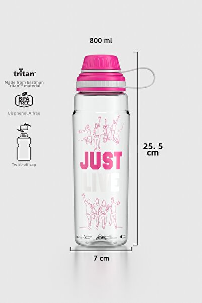 Renga زجاجة مياه تريتان من إيغ جست لايف موديل 800 مل 912069 فوشيا