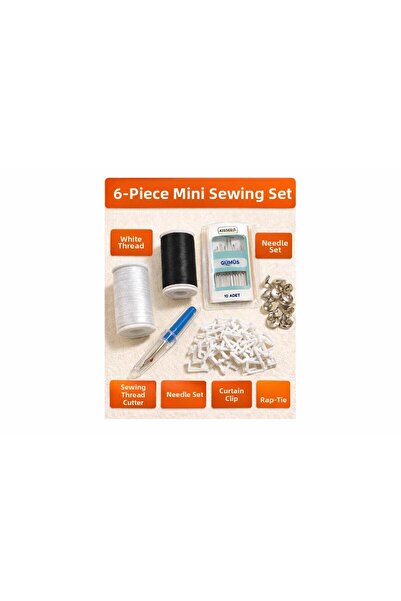 Luna Nueva Mini Sewing Kit, 6-Piece Home Type Emergency Repair Kit, Needle an...