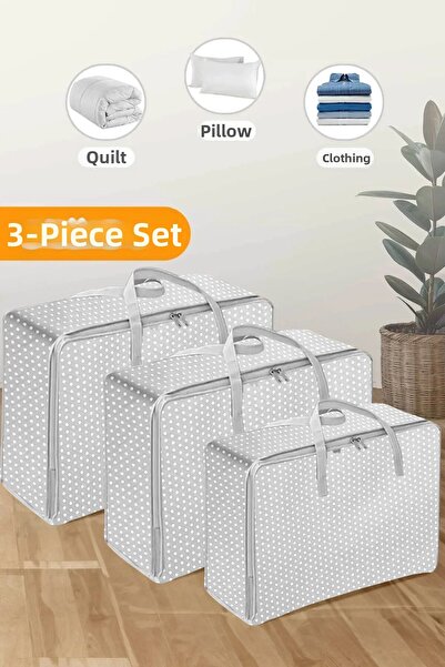 ROYALHOUSE 3 Size Quilt, Pillow, Clothes Bag - Anthracite