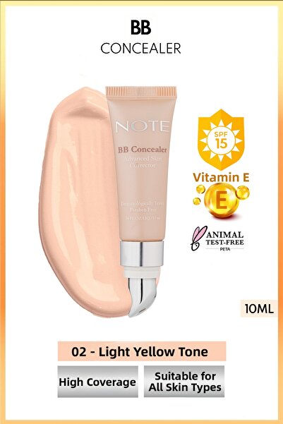 NOTE Bb Concealer Spf 15 Διορθωτής Έντονης Κάλυψης με Μεταλλικό Εφαρμοστή, Κί...