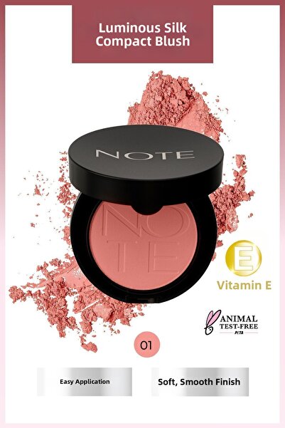 NOTE 01 Pinky Beach - Fard de obraz cu pudră compactă din mătase luminoasă