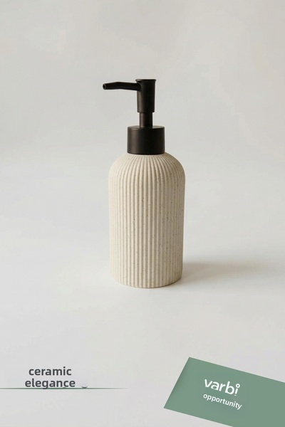 Varbifırsat Modern Patterned Ceramic Soap Dispenser 180 ml