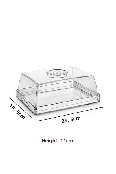 Ahlat Store Elegant cake and pastry presentation stand tray - crystal dome - multi-purpose display tray - cake dome