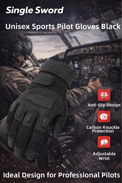 SINGLE SWORD BlackHawk Unisex Γάντια Τακτικής & Πιλότου XL-Μαύρο