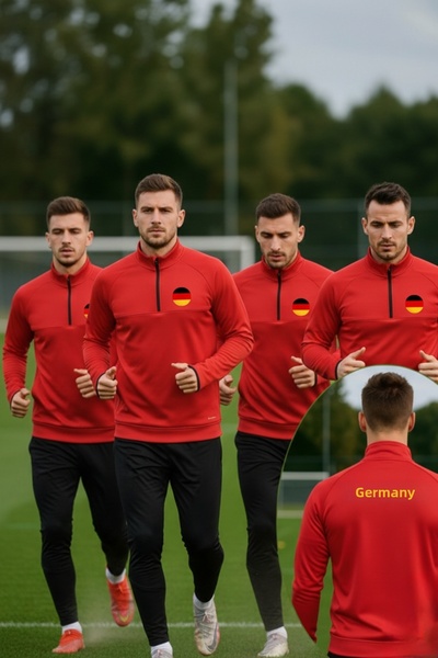 SARI Deutschland Almany Half Zippered Diver Fabric Sweatshirt Top