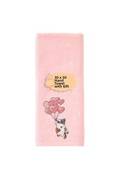 Ursa Balloon Love Cat Designed Embroidered Towel 50X90