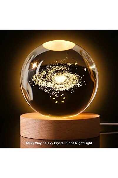 Fırsatkolik 3D Milky Way Galaxy Crystal Ball USB Led Lighted Night Lamp with ...