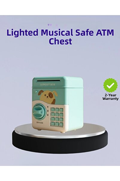 Fırsatkolik حصالة أطفال إلكترونية بكلمة مرور مع ضوء أخضر مائي وصوت