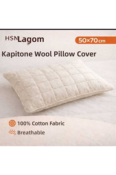 HSN LAGOM Wool Pillow Pad 50*70 cm with Zipper, No Inner Filling, Only Pillow...