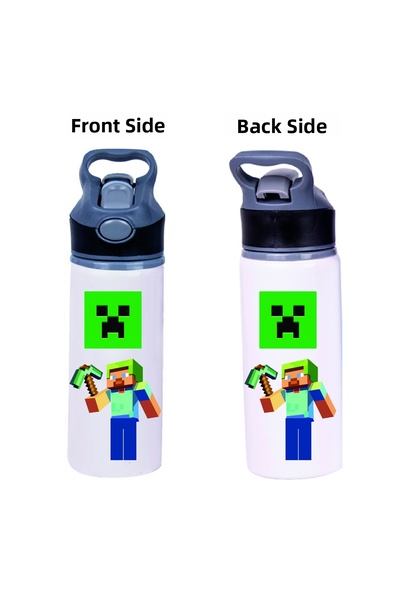 DKDZ SHOP قارورة ماء معدنية مطبوعة مع شفاطة 650 مل.