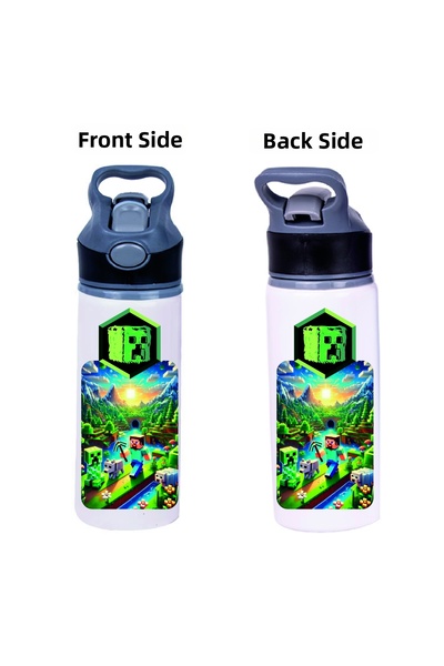 DKDZ SHOP قارورة ماء معدنية مطبوعة مع شفاطة 650 مل.