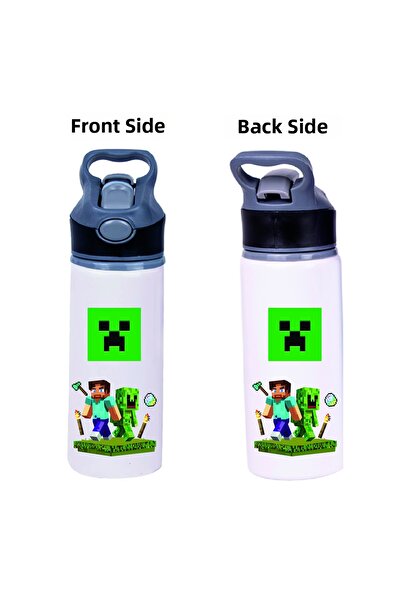 DKDZ SHOP قارورة ماء معدنية مطبوعة مع شفاطة 650 مل.