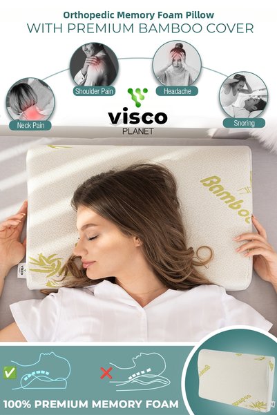 Visco Planet Visco Pillow Bamboo Pillow Orthopedic Pillow Neck Pillow