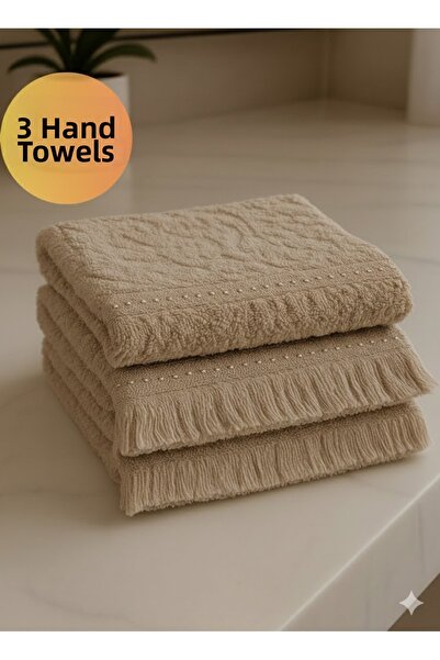 SEVHOME CONCEPT طقم مناشف قطنية لليدين والمطبخ 3 قطع 30x50 سم