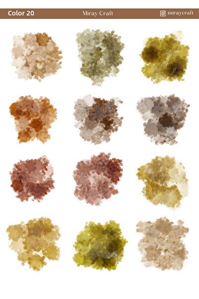 MirayDesign 1 Sheet of Color-Themed Textured Stickers – Journal & Scrapbook S...