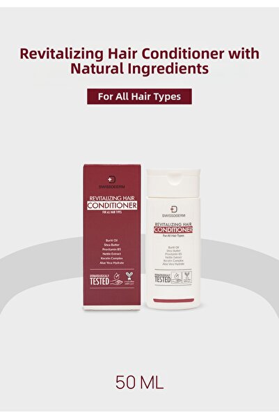 Swissoderm بلسم منعش، لجميع أنواع الشعر، نباتي، خالي من السيليكون والكبريتات،...